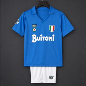 Retro Kids 87 88 Napoli Home Jersey - Front