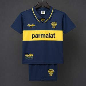 Retro Kids 93 95 Boca Juniors Home Jersey - Front