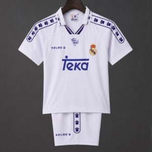 Retro Kids 94 96 Real Madrid Home Jersey - Front
