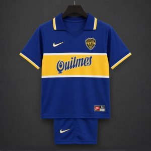 Retro Kids 96 97 Boca Juniors Home Jersey - Front