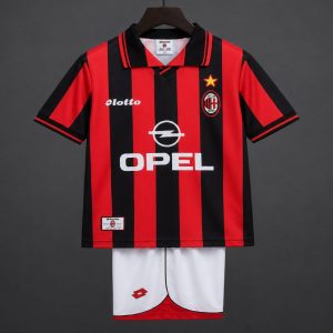 Retro Kids 97 98 AC Milan Home Jersey - Front