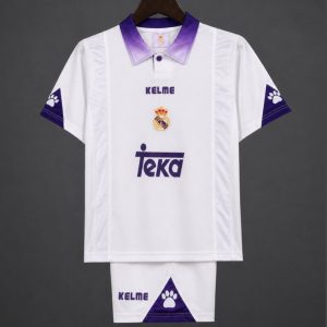 Retro Kids 97 98 Real Madrid Home Jersey - Front