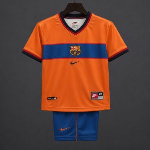 Retro Kids 98 99 Barcelona Third Jersey - Front