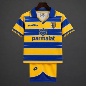 Retro Kids 98 99 Parma Home Jersey - Front
