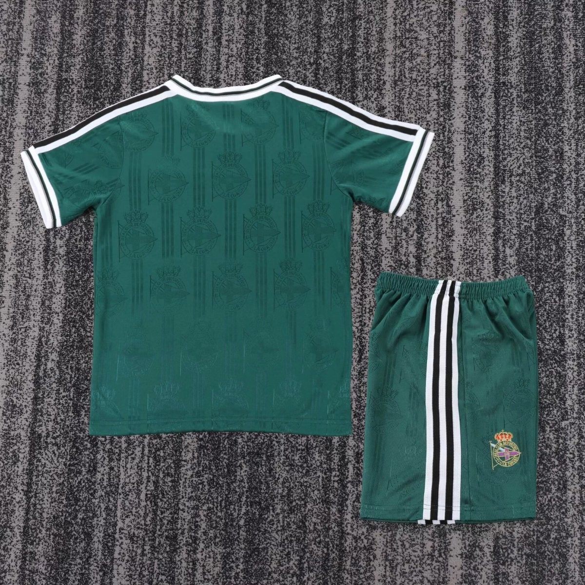 retro kids 99 00 deportivo de la coruna away green jersey back Retro Kids 99 00 Deportivo de La Coruna Away Green Jersey - Back