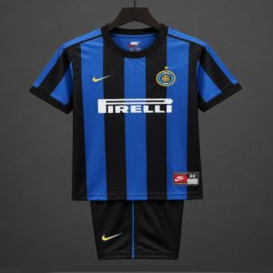 Retro Kids 99 00 Inter Milan Blue-Black Home Jersey - Front