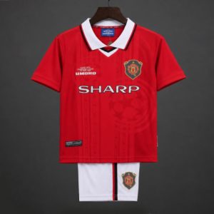 Retro Kids 99 00 Manchester United Home Jersey - Front