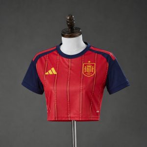 Spain 2026 Home Women's Crop Top Style Jersey S-XXL-2 - Front