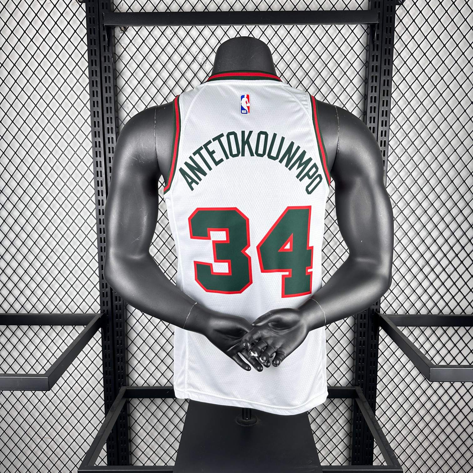 2018 season milwaukee bucks retro #34 giannis antetokounmpo jersey image 2 2018 Season Milwaukee Bucks Retro #34 Giannis Antetokounmpo Jersey - Image 2