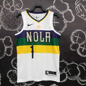 New arrivals 2018 Season New Orleans Pelicans City Edition #1 Zion Williamson Jersey - Image 1