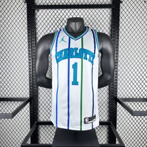 New arrivals 2019 Season Charlotte Hornets Retro White #1 LaMelo Ball Jersey - Image 1
