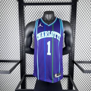 2020 Season Charlotte Hornets Retro Purple #1 LaMelo Ball Jersey - Image 1