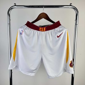 2021 Season Cleveland Cavaliers Home White Basketball Shorts - Image 1