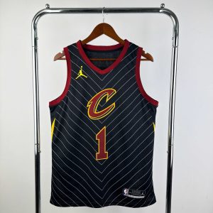 2021 Season Cleveland Cavaliers Jordan Edition Pinstripe #1 James Harden Jersey - Image 1