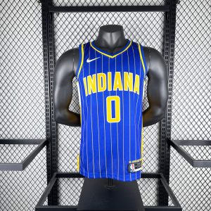 New arrivals 2021 Season Indiana Pacers City Edition #0 Tyrese Haliburton Jersey - Image 1