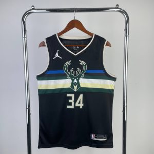 2021 Season Milwaukee Bucks Jordan Edition #34 Giannis Antetokounmpo Jersey - Image 1