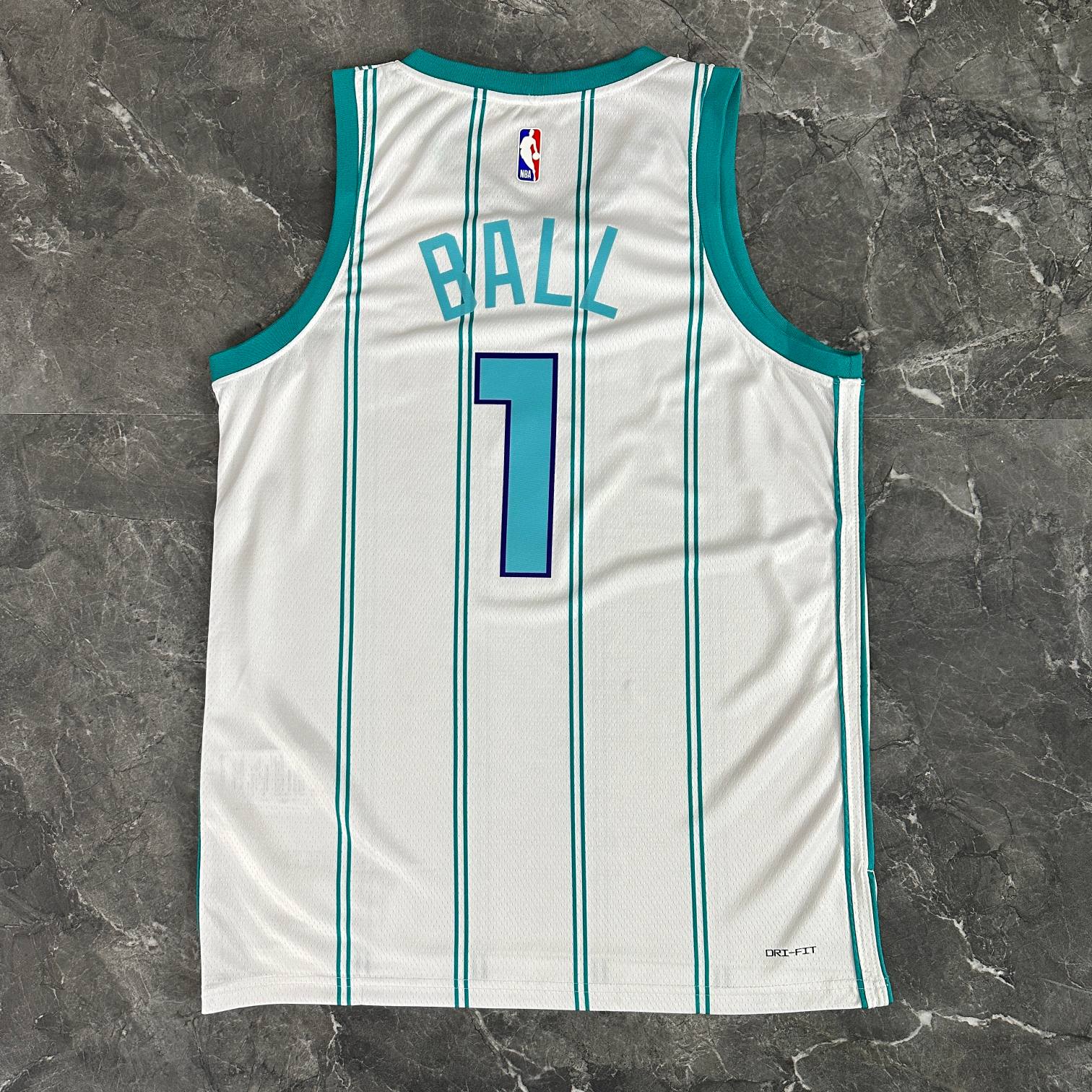 2023 season charlotte hornets home white #1 lamelo ball jersey image 2 2023 Season Charlotte Hornets Home White #1 LaMelo Ball Jersey - Image 2