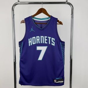 2023 Season Charlotte Hornets Jordan Edition Purple #7 Jersey - Image 1
