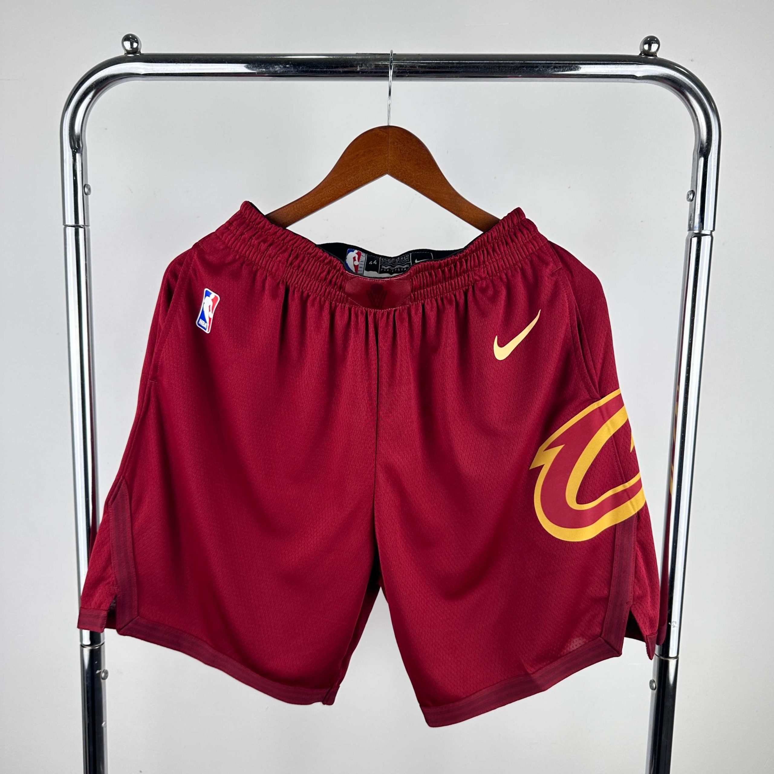 2023 season cleveland cavaliers away burgundy basketball shorts image 1 2023 Season Cleveland Cavaliers Away Burgundy Basketball Shorts - Image 1
