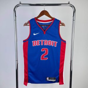 2023 Season Detroit Pistons Away Blue #2 Cade Cunningham Jersey - Image 1