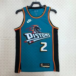 2023 Season Detroit Pistons Retro #2 Cade Cunningham Jersey - Image 1