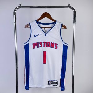 2023 Season Detroit Pistons White #1 Allen Iverson Jersey - Image 1