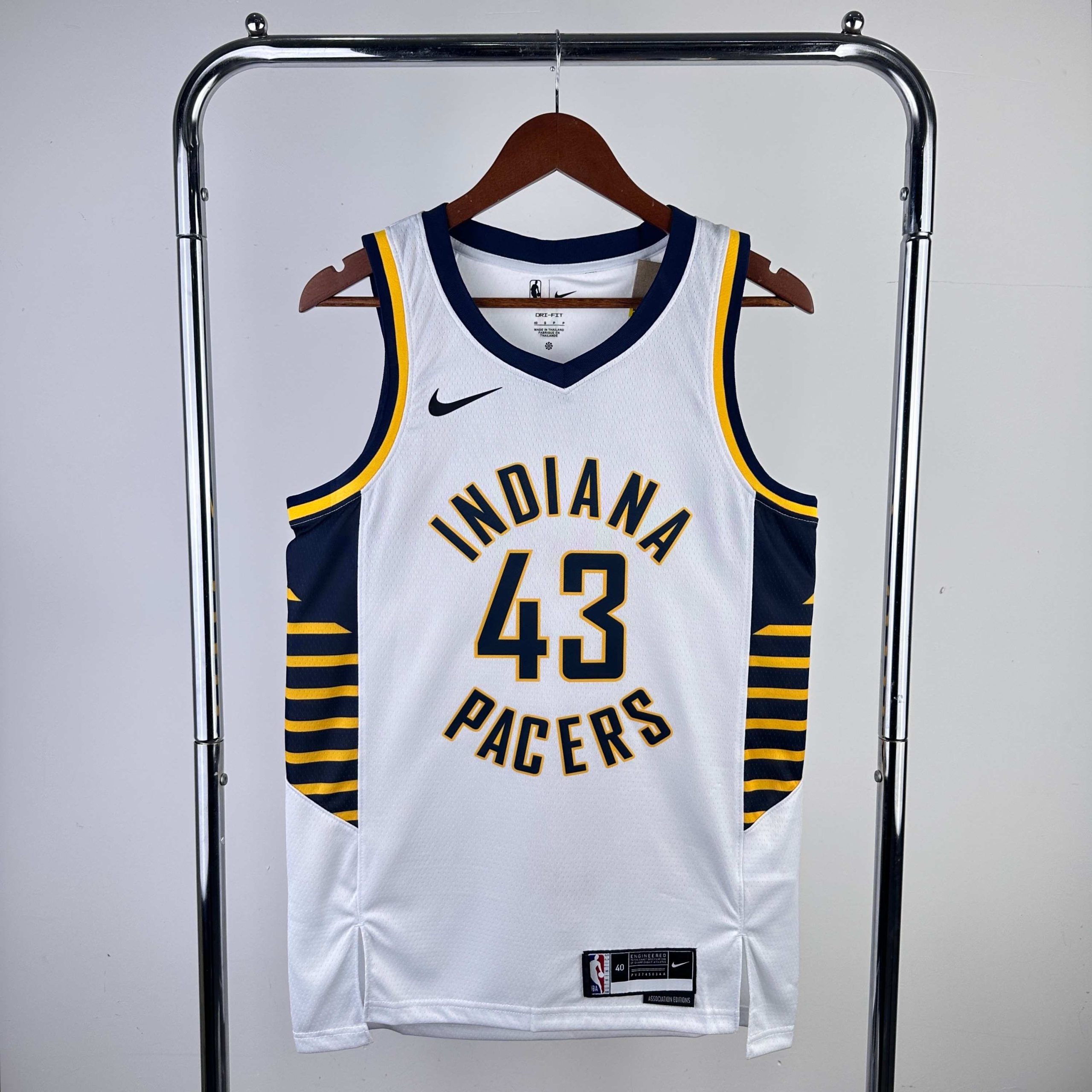 2023 season indiana pacers home white #43 pascal siakam jersey image 1 2023 Season Indiana Pacers Home White #43 Pascal Siakam Jersey - Image 1