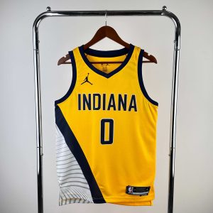 2023 Season Indiana Pacers Jordan Edition #0 Tyrese Haliburton Jersey - Image 1