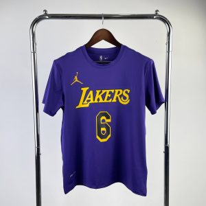 2023 Season Los Angeles Lakers Jordan Edition #6 Quick-Dry T-Shirt - Image 1