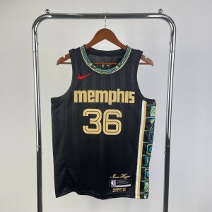 2023 Season Memphis Grizzlies Black Pinstripe #36 Marcus Smart Jersey - Image 1