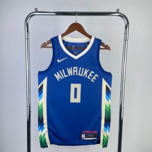 2023 Season Milwaukee Bucks City Edition #0 Damian Lillard Jersey - Image 1