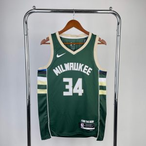 2023 Season Milwaukee Bucks Green #34 Giannis Antetokounmpo Jersey - Image 1