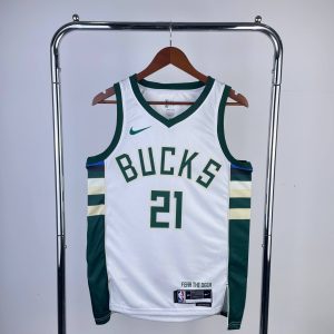 2023 Season Milwaukee Bucks Home White #21 Jrue Holiday Jersey - Image 1