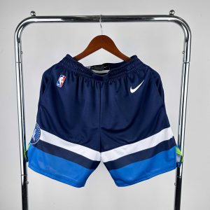 2023 Season Minnesota Timberwolves Away Navy Blue Basketball Shorts - Image 1