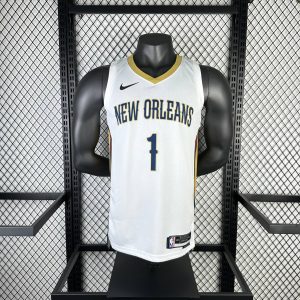 2023 Season New Orleans Pelicans Home White #1 Zion Williamson Jersey - Image 1