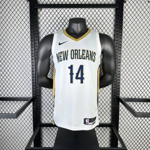 2023 Season New Orleans Pelicans Home White #14 Brandon Ingram Jersey - Image 1