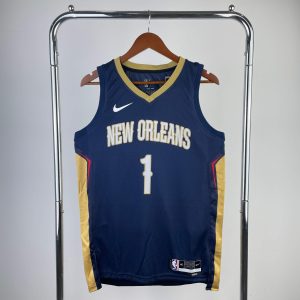 2023 Season New Orleans Pelicans Navy Blue #1 Zion Williamson Jersey - Image 1