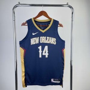 2023 Season New Orleans Pelicans Navy Blue #14 Brandon Ingram Jersey - Image 1