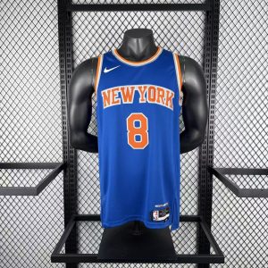 2023 Season New York Knicks Blue #8 Jersey - Image 1