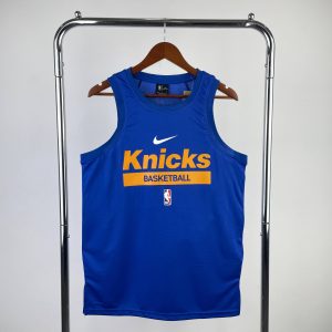 2023 Season New York Knicks Blue Player Training Tank Top - Image 1