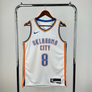 2023 Season Oklahoma City Thunder White #8 Jalen Williams Jersey - Image 1