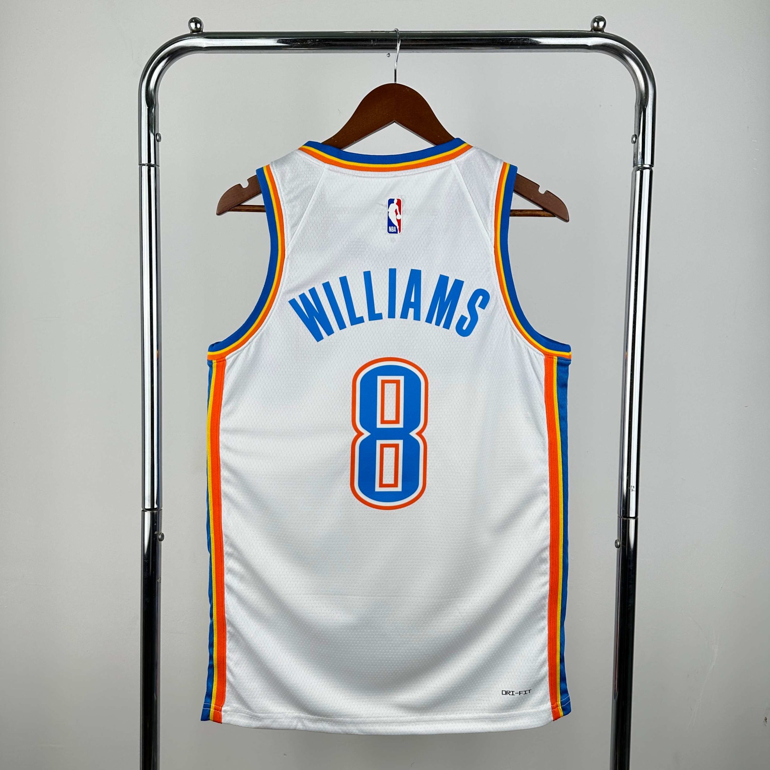 2023 season oklahoma city thunder white #8 jalen williams jersey image 2 2023 Season Oklahoma City Thunder White #8 Jalen Williams Jersey - Image 2