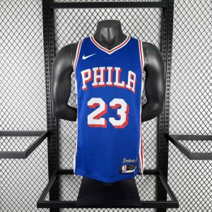 2023 Season Philadelphia 76ers Blue #23 LeBron James Jersey - Image 1