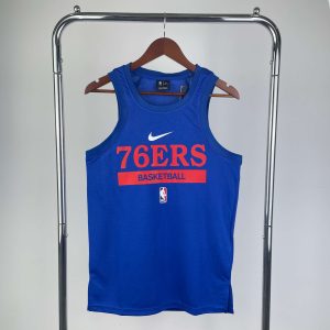 2023 Season Philadelphia 76ers Blue Player Training Tank Top - Image 1