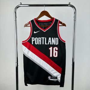 2023 Season Portland Trail Blazers Black #16 Yang Hansen Jersey - Image 1