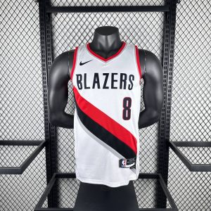 New arrivals 2023 Season Portland Trail Blazers Home White #8 Deni Avdija Jersey - Image 1