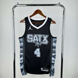 2023 Season San Antonio Spurs Jordan Edition #4 De'Aaron Fox Jersey - Image 1