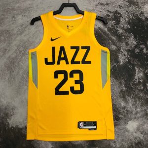 2023 Season Utah Jazz Away Yellow #23 Lauri Markkanen Jersey - Image 1