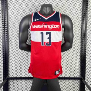 New arrivals 2023 Season Washington Wizards Away Red #13 Jordan Poole Jersey - Image 1