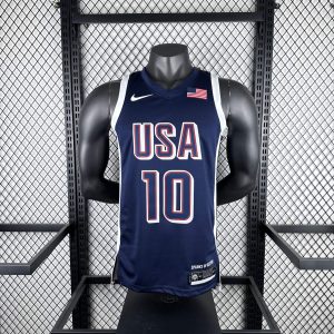 2024 Olympics USA Navy Blue #10 Jayson Tatum Jersey - Image 1